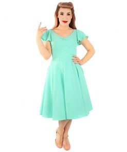 Women's Apparel Hemet Butterfly Swing Dress In Mint Green