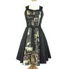 Women's Apparel Hemet Full Circle Swing Dress In Poe Art Print