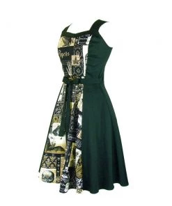 Women's Apparel Hemet Full Circle Swing Dress In Poe Art Print