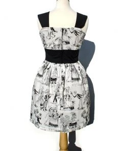 Women's Apparel Hemet Catrinas Dress In Black & White 11 Women's Apparel Hemet Catrinas Dress In Black & White