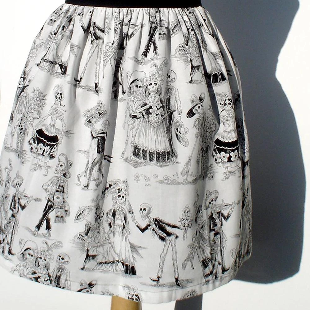 Women's Apparel Hemet Catrinas Dress In Black & White 6 Women's Apparel Hemet Catrinas Dress In Black & White