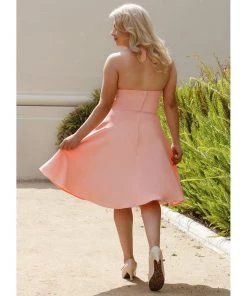 Hemet Criss-Cross Halter Dress In Pink