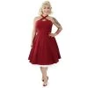 Women's Apparel Hemet Criss-Cross Halter Dress In Burgundy