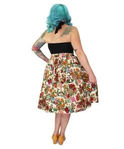 Hemet Dia De Los Muertos Circle Skirt Women's Apparel
