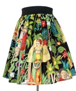 Women's Apparel Hemet Pleated Skirt In Black Tropical Frida Print