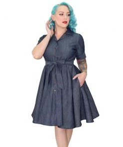 Women's Apparel Hemet Circle Dress In Denim