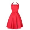 Women's Apparel Hemet Full Circle Halter Swing Dress In Red