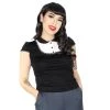Hemet Good Girl Modest Top In Black & White