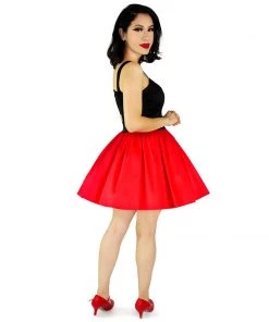 Hemet Pleated Lindy Skirt In Lipstick Red Women's Apparel