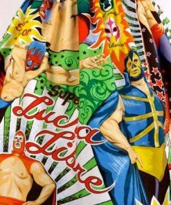 Hemet Pleated Skirt In Lucha Libre Print Women's Apparel