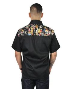 Men's Apparel Hemet Men's Western Snap Top In Dancing Skeleton Print