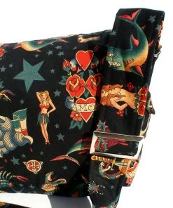 Accessories Hemet Tattoo Art Messenger Bag In Black