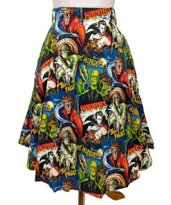 Hemet Circle Skirt In Monster Mash