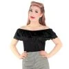Hemet Off-Shoulder Senorita Top In Black Lace
