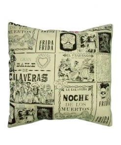 Hemet Pillow Cover In Calavera Skulls