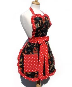 Hemet Vintage Tattoo Art Apron In Black Women's Apparel