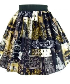 Women's Apparel Hemet Pleated Skirt In Edgar Allan Poe Print