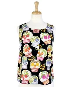 Women's Apparel Hemet Criss Cross Top In Sugar Skulls