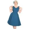 Hemet Flowy Swing Dress In Teal Appeal Women's Apparel