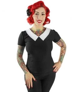 Hemet Wednesday Top In Black Women's Apparel