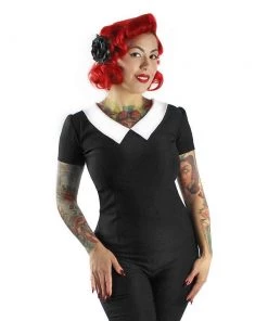 Hemet Wednesday Top In Black Women's Apparel