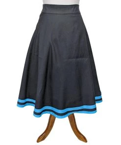 Kissing Charlie Hold On Circle Skirt In Blue And Black