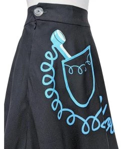 Kissing Charlie Hold On Circle Skirt In Blue And Black