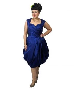 ChicStar Night At The Opera Dress In Cobalt Blue