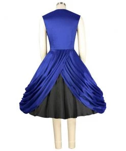 ChicStar Night At The Opera Dress In Cobalt Blue