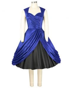 ChicStar Night At The Opera Dress In Cobalt Blue