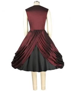 ChicStar Night At The Opera Dress In Oxblood Red