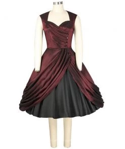 ChicStar Night At The Opera Dress In Oxblood Red