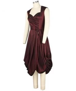 ChicStar Night At The Opera Dress In Oxblood Red