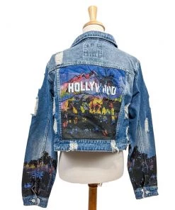 Glitz Glam And Rebellion Hollywood Cropped Jean Jacket