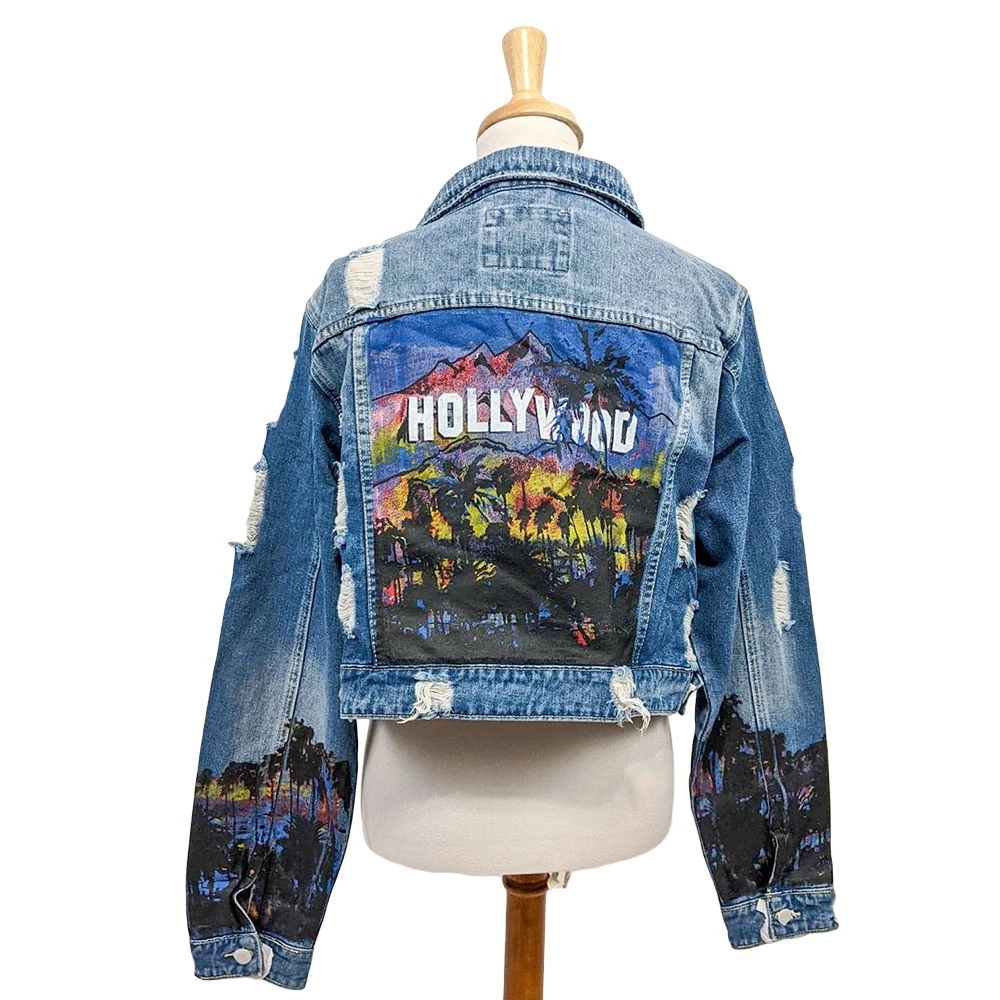 Glitz Glam And Rebellion Hollywood Cropped Jean Jacket 4 Glitz Glam And Rebellion Hollywood Cropped Jean Jacket