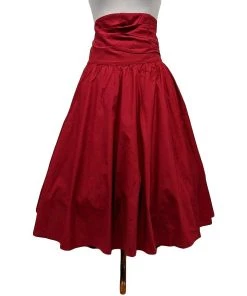 ChicStar Women's Apparel Pinup High Waist Skirt In Red