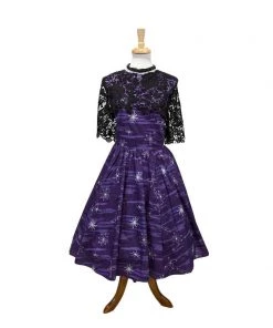 ChicStar Purple Retro Atomic Print Dress