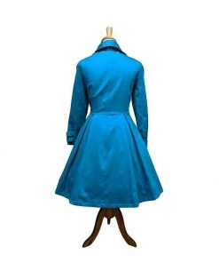 ChicStar Lace Trim Swing Coat In Turquoise Women's Apparel 9 ChicStar Lace Trim Swing Coat In Turquoise Women's Apparel