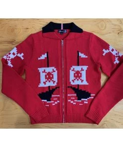 Women's Apparel Star Struck 50's Pirate Cardigan In Red