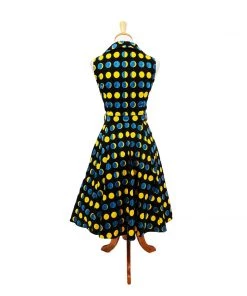 Women's Apparel Miss Lulo Jani Swing Dress In Golden Moon Phase Print
