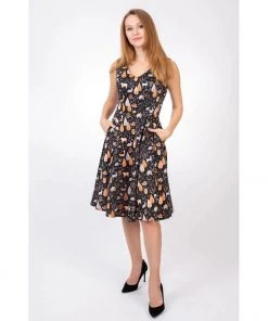 Eva Rose V-Neck Swing Dress In Jungle Print Women's Apparel