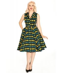 Women's Apparel Miss Lulo Jani Swing Dress In Golden Moon Phase Print
