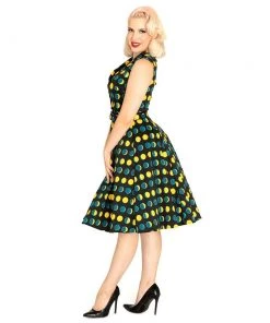 Women's Apparel Miss Lulo Jani Swing Dress In Golden Moon Phase Print