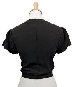 ChicStar Keyhole Glam Blouse In Black Women's Apparel
