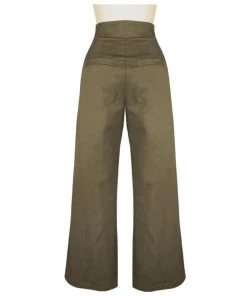 ChicStar Women's Apparel Garbo Pleated High Waist Pants In Khaki