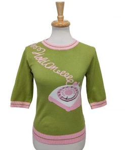 Kissing Charlie Hold On Sweater In Pink And Green Women's Apparel