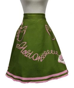 Women's Apparel Kissing Charlie Hold On Circle Skirt In Green And Pink