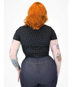 Hemet Knotted Top In Cat Print