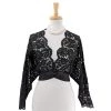 ChicStar Lace Shrug In Black