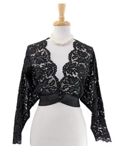 ChicStar Lace Shrug In Black